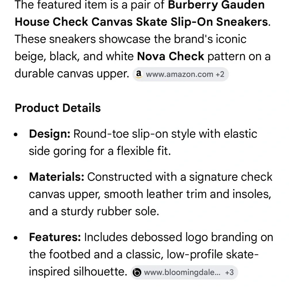 Burberry Nova check Skate Loafer Slip-On Sneakers - Picture 5 of 5